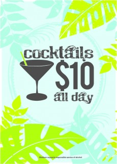 $10 cocktails