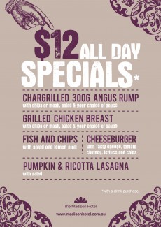 $12 all day menu